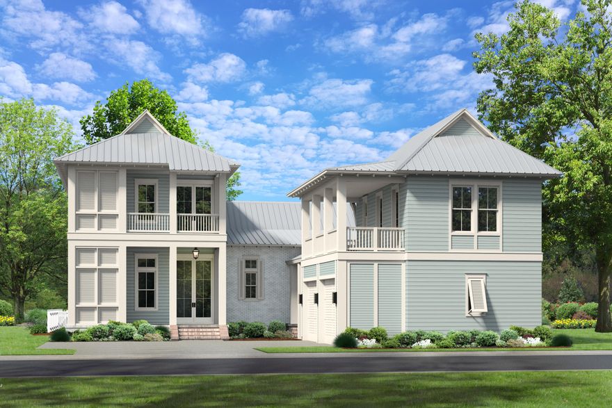 The Evangeline Plan by Key Lime Construction showcases timeless coastal architecture blended with refined modern design, offering 4 bedrooms, 4 full baths, 2 half bathrooms and a 2-car garage across 4,212 square feet in the main house and a 473 square feet carriage bedroom with a full bathroom and kitchenette over the detached garage. From the moment you enter through the brick-arched foyer, the home welcomes you with soft natural light, engineered hardwood flooring, and an effortless open-concept layout designed for both comfort and sophistication. The living room features custom built-ins and a direct-vent brick fireplace, creating an inviting focal point for family and guests.The gourmet kitchen serves as the heart of the home, anchored by dual 10-foot islands, one ideal for daily prep and casual seating, and the other enhanced with both an under-counter beverage refrigerator and a wine cooler. Premium Wolf/Sub-Zero appliances, including a cabinet-panel refrigerator, blend professional performance with polished design. Two separate walk-in pantries (one being a fully equipped butler's pantry styled as a modern-day scullery) offer remarkable functionality, complete with a double- oven, refrigerator, dishwasher, sink, and ample storage. Arched openings lead seamlessly to the dining area and adjoining sitting room, creating an airy sense of connection throughout the home's central living spaces. 

The primary suite on the main level offers a peaceful retreat featuring tray ceilings, a spa-inspired bath with dual vanities, a freestanding soaking tub, a glass-enclosed shower with dual shower heads, and a large custom walk-in closet with built-in wood shelving.

Upstairs, three additional guest suites, each with a walk-in closet, offer private bath access and thoughtfully curated finishes. Tucked away on this level, an expansive media room with a vaulted ceiling provides an inviting retreat for entertainment or relaxation.

A true showstopper, the outdoor living area unfolds as a private, resort-style sanctuaryfeaturing a retractable-screen porch with heirloom brick flooring and a gas fireplace overlooking the saltwater pool with sun shelf and integrated spa. Beyond, a built-in fire pit and brick pavilion with a fully equipped summer kitchencomplete with NatureKast cabinetry, natural gas grill, beverage refrigerator, sink, and covered lounge area create the perfect setting for year-round entertaining. A dedicated pool powder room adds convenience to this exceptional outdoor oasis.

Architectural details such as James Hardie siding, KDAT wood columns, corrugated metal roofing, and brick accents reinforce the home's enduring quality and craftsmanship. With 8-foot solid core doors, quartz countertops throughout, under-cabinet lighting, and custom millwork in every room, the Evangeline Plan embodies coastal luxury at its finest an exceptional offering in the heart of Powell Landing East at Watersound Origins.

Estimated completion: June 2026

Experience refined coastal living in one of Watersound Origins' most sought-after neighborhoods nestled alongside Lake Powell. The Watersound Origins community offers an unparalleled lifestyle in South Walton - exceptional amenities, notoriously friendly and welcoming atmosphere, zero short-term rentals, and close proximity to all that 30A and Inlet Beach has to offer. Enjoy the zero-entry pool, playground, sports courts, and fitness center at the Village Commons, play a round of golf or foot golf at the Origins Golf Course, or take a walk along the many miles of walking and biking trails that wind all throughout the neighborhood!

The new Watersound Town Center located at the entrance to the community offers several fantastic dining options (casual and formal), medical services, Starbucks, Publix, a Pavilion that hosts events year round, and more!