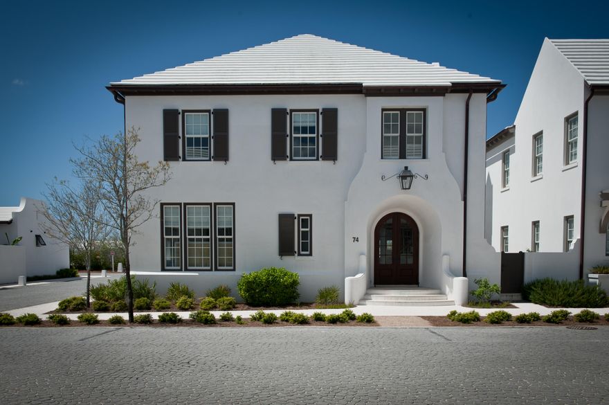 The perfect beach home, designed for entertaining with an open floor plan, 4 bedrooms, 4.5 baths + a bunk room that sleeps 4. Masterfully articulated by Urban Grace Interiors, the interiors combine bright colors mixed with the understated elegance of the coastal white palette of Alys Beach. The kitchen boasts a 48 Thermador Range, 36 Thermador refrigerator, espresso machine, warming drawer, walk in pantry with drink refrigerator, Caesar stone honed countertops with a marble backsplash, island with seating and generous cabinet storage. A well-appointed laundry room is just off the kitchen. A luxurious, furnished courtyard with fireplace and Cuban tiled fountain make for a seamless transition from the living room. This home comes furnished with some exclusions.