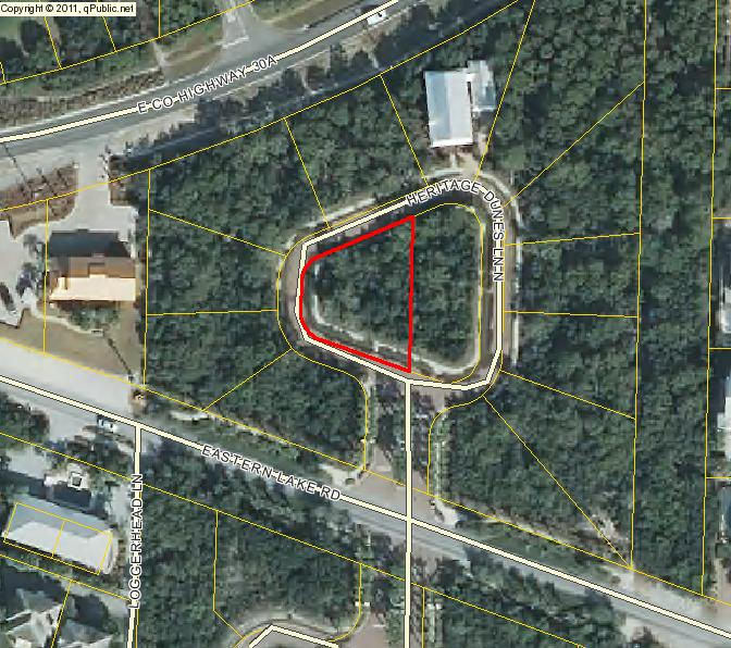 Heritage Dunes is a non-rental short term community. Gated with community pool and landscaping. Lot is located south of Hwy 30A. Easy access to shopping, dining, recreation when you build your vacation home.