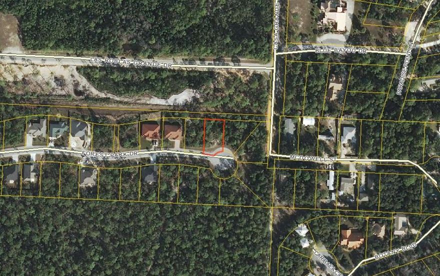 Calm, Peaceful, Serene. Lot 20 is located on north side of Forest Park, a 33 lot subdivision that is adjacent to Point Washington State Forest. Access to the State Forest is between lots 13 and 14, with trails throughout. Tucked away but at the same time located only a few minutes from Sacred Heart Hospital, deluxe shopping, dining, beach, and boat ramp. The natural setting and wildlife in this subdivision provide a great place to live.