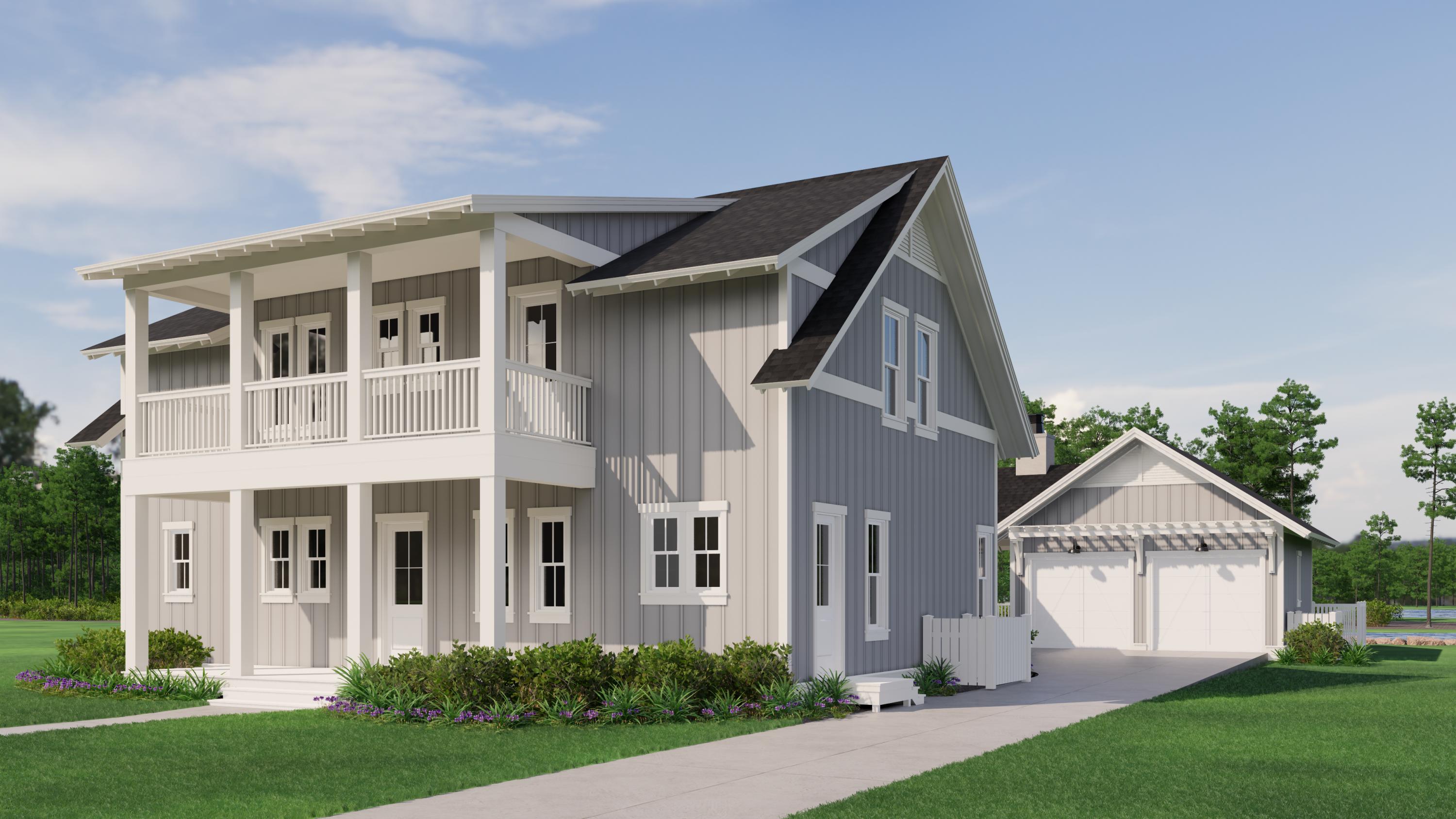 NEW CONSTRUCTION! 4 bedroom, 4.5 bathroom Custom Home in WaterSound Origins. Exquisitely located on a lake overlooking a nature preserve in one of the most highly desirable spots in WaterSound Origins. 3087 sq. ft. heated and cooled with an ADDITIONAL 932 sq. ft. of covered outdoor living area! This upgraded home features 10 ft. ceilings throughout, hardwood floors throughout, open floor plan, professional grade stainless steel appliances and much more. On the first floor you'll find your master bedroom, overlooking the pool and lake.  Master bath comes equipped with a dual vanity, garden tub, a separate shower and an expansive walk-in closet. Throughout all bathrooms and kitchen area you'll find finishes from top names such as Kohler, Grohe and Pfister.