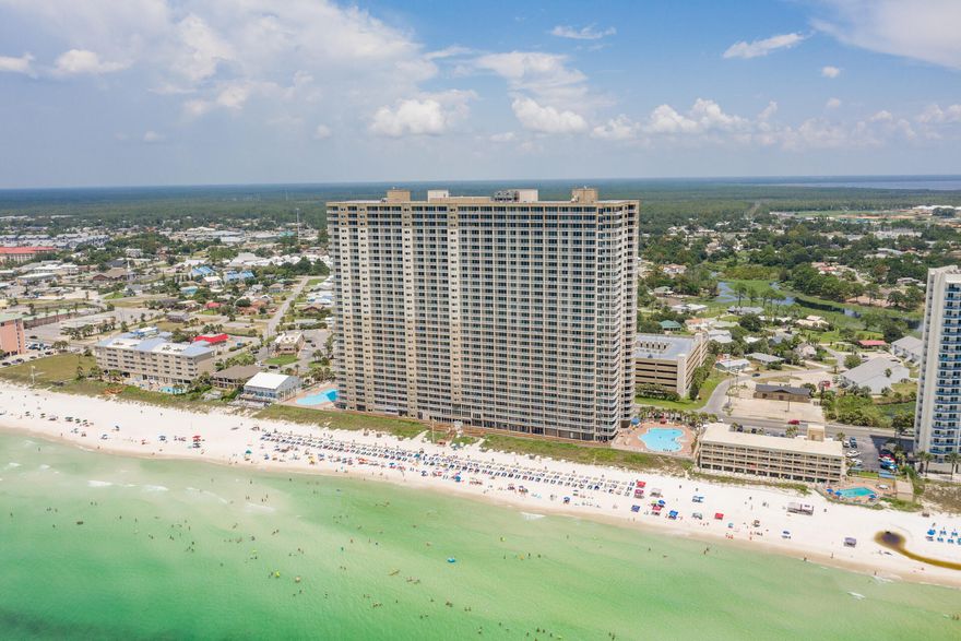 This is your chance to own a little piece of paradise at the very sought after Tidewater Beach Resort. This cute cozy unit is located on the Gulf of Mexico on the beautiful sands of the world's whitest beaches at Panama City Beach! With such spectacular views of the emerald green waters there's plenty of relaxation to be had from inside the unit, chilling on the balcony, or just a few steps away on the water's edge. The unit is being sold fully furnished, so it is move-in ready for immediate fun, or ready in time to rent for the season. Sleeps up to 6, and there's several amenities to choose from. Inventory is very low for waterfront condos in this price range, so the time to buy is NOW!!!