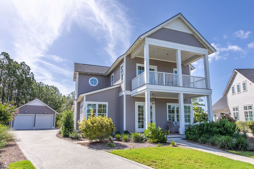 Welcome home! Being offered professionally decorated and fully furnished, this is YOUR opportunity to own one of the best plans on a premium lot in WaterSound Origins! This beautiful open concept floor plan featuring a wide, welcoming front porch opens into an oversized great room, dining room, and kitchen. 12' ceilings, stunning wood floors, an Owner's Suite and abundant natural light highlight the main floor living space. The first floor Owner's Suite also features a private patio overlooking green space. The extra wide staircase welcomes you to the three upstairs bedrooms including an additional master suite each room including their own bathroom. And for the kids... an additional 4 bed bunk room they will LOVE!