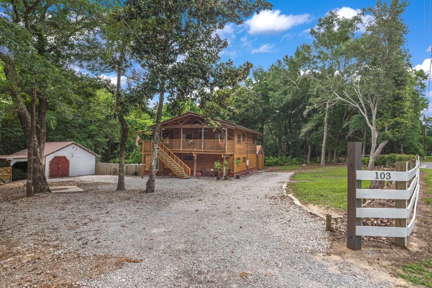 This home is truly a piece of paradise. This beautiful Rustic style home is an unexpected treasure so close to everything you could need. Just off Hwy 20 this home is less than a mile from a public boat launch and park area on Choctawhatchee Bay. With almost an acre of land this home offers privacy and space. There are several out buildings with power for workshop or garage space. You will not have any HOA dues or restrictions at this property. Bring your chickens or park your boat here. The porches are breathtaking and allow you to enjoy the views while relaxing. This home is an open floor plan. The huge master bedroom and bathroom are a true retreat. The kitchen has been beautifully updated. There are two rooms off of the master that could serve as additional bedrooms.