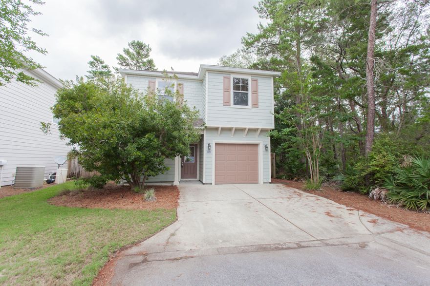SELLER READY TO SELL! Come see this Florida cottage before it's gone. The home conveniently located in the quaint subdivision of Plantation at Santa Rosa is centrally located in Santa Rosa Beach, close to 30A, Destin, Panama City Beach, great shopping, restaurants and more. This home is located on the end of a quiet cul-de-sac and backed up to a quiet wooded area. The home features an open floor plan with 9 ft. ceilings downstairs. All three bedrooms are located upstairs. There is a new AC just put in, in the last year. The one car garage and fenced back yard make this home attractive for all. Community pool and complete lawn maintenance are included in low monthly HOA fees. Arrange a showing before it's gone!