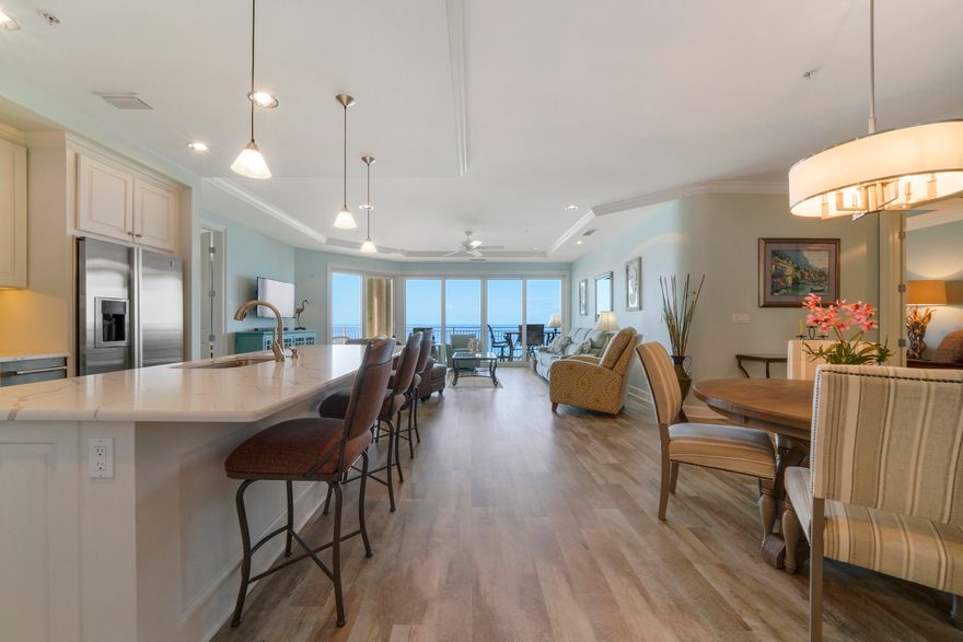 'This is the Villa in Grand Dunes II that you and your buyers have been waiting for and it is a Must See!'
The Views from this Villa are incredible!!
Perched high on the 16th floor of Grand Dunes II, this Villa looks out over the neighboring properties giving you unobstructed views in all directions of the emerald green waters and sugar white sands of South Walton!
This gorgeous Villa has been upgraded, including all new paint throughout, new LVP flooring throughout all living areas, kitchen, hallways, bedrooms and foyer, new ''Calacatta Laza Quartz'' countertops in kitchen, Master bath and Gulf Front guest bath, newly painted cabinetry & new glass tile backsplash in the kitchen. This unit also offers: private entry foyer, upgraded media wiring, 9.5' ceilings, ''Super Quiet'' interior, custom lighting and fixtures, 8' interior solid wood doors leading to the Master and Gulf Front Guest, a ''Premium'' stainless steel appliance package, that includes a 5 burner natural gas cooktop, icemaker and double ovens. The Villa also has recessed can lighting and soft-close drawers in kitchen and baths
The Master bedroom offers; tray and coffered ceilings, sitting area and His and Her's Walk in closets w/ real wood shelving. Master bath has a separate dual head shower, jetted tub w/ travertine surround, separate water closet and custom cabinetry. 
Other features include an 11' deep balcony with over 350sq.ft. of space, a natural gas built-in stainless steel grill and all of this is protected by ''Hurricane Shutters''.

Grand Dunes offers: 24 hour security, gated entry, lush landscaping, 3 levels of gated underground parking for Owners, semi-private elevators leading into the private foyer of your Villa, private heated pools and hot tubs, Owner's Lounge with Fitness Room, Billiard Room, Over-Flow Suites for guests, 200' of private beach, Lagoon Style Gulf Front pool and beach service.

 "Grand Dunes is the Emerald Coast's Most Desired Rental Restricted Beachfront Development" 

Call us today to schedule your private viewing of this beautiful Villa!