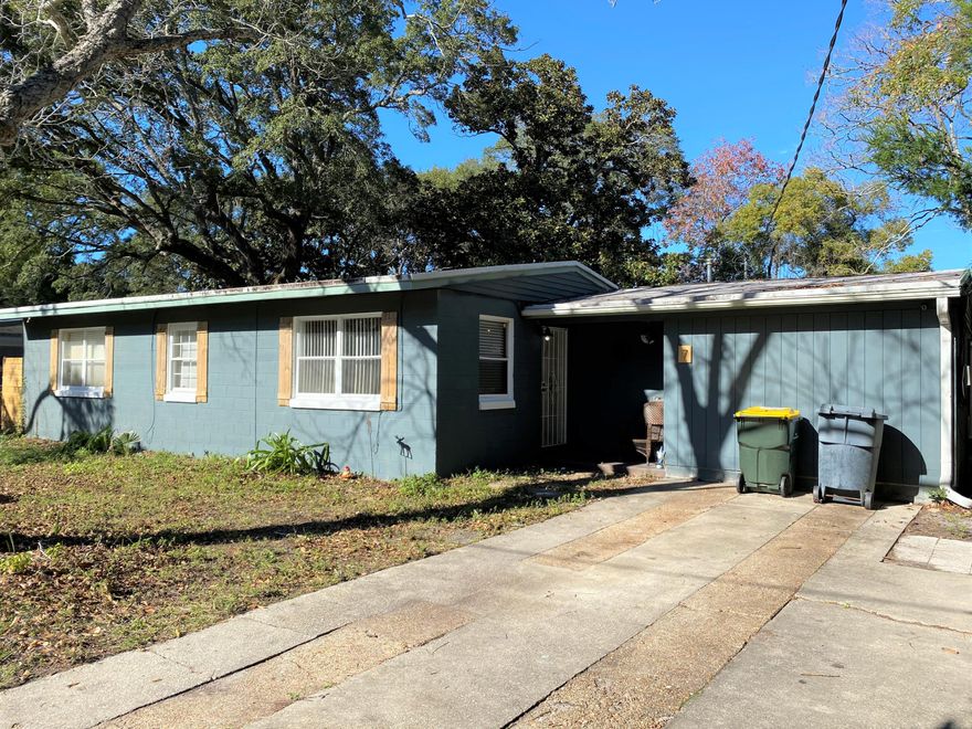 Back on the market! This 3 bedroom with 1.5 baths features a nice sized fenced backyard and is so convenient to everything! Beaches, bases, shopping, restaurants and more are minutes away so stop spending all your time on the road and start enjoying this charming home. Low maintenance concrete block construction makes upkeep a breeze! Converted garage could be used as a fourth bedroom or game room.