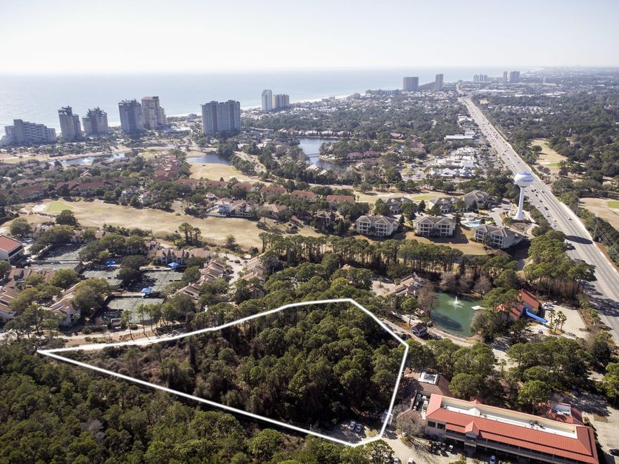 3.3 acres inside the prestigious Tops'l Beach and Racquet Club. This developable parcel is zoned Coastal Center and currently has an approved development order for 114 condo units. A great opportunity here to build inside a Gulf front 52 acre resort that is low density and well located on the eastern side of Sandestin. Condominium, single family, hotel, bed and breakfast are all considered in the highest and best use of this parcel. Come be part of the Tops'l Community!