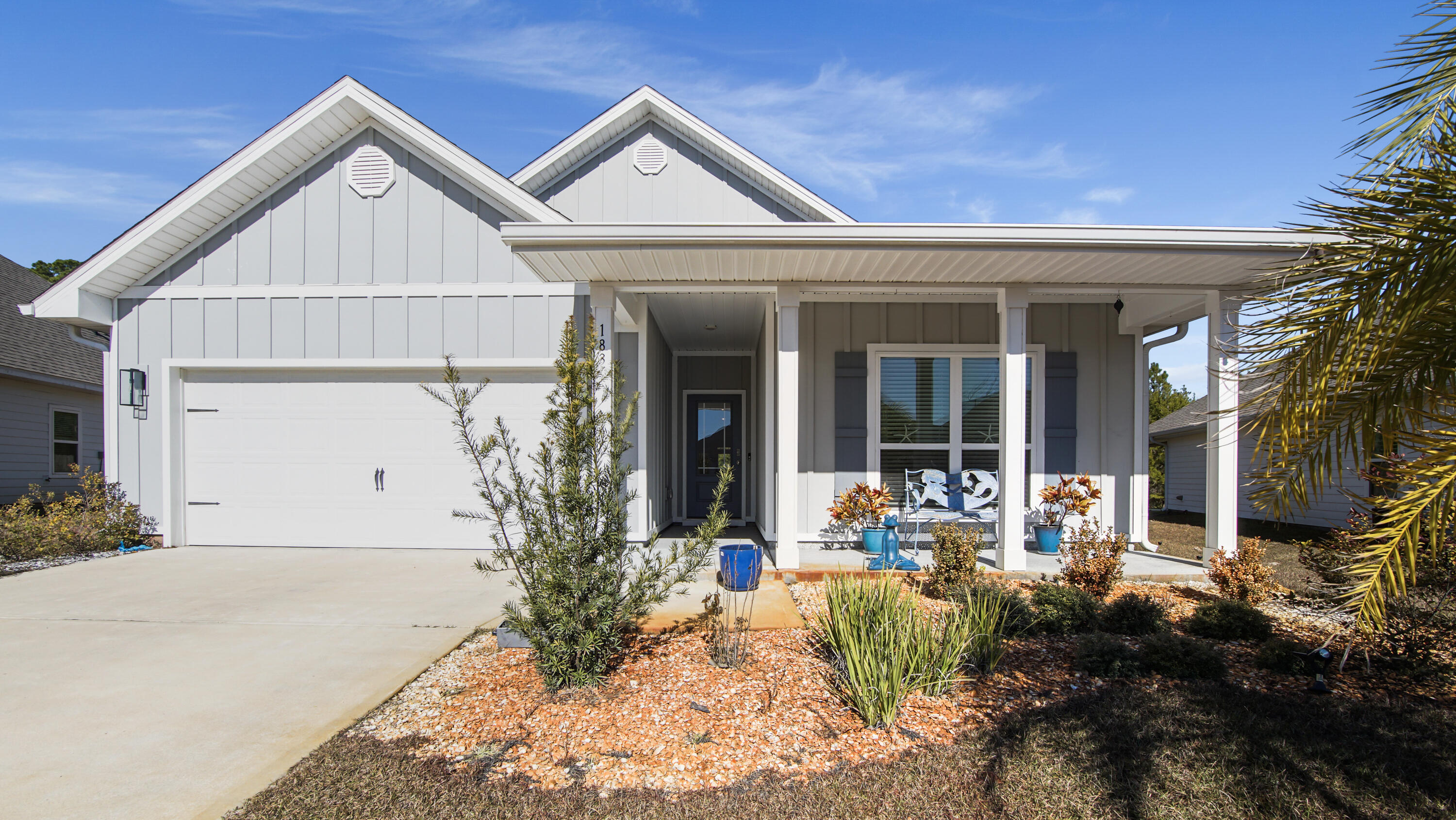 Welcome to The Preserve at Paradise Cove, located Santa Rosa Beach! This immaculate 4 bedroom, 2 bath residence offers 2,100 square feet of upgraded comfort designed for a luxurious living experience, just a 15-minute drive from 30A and The Emerald Coast.Inside, enjoy the benefits of a water softener throughout the home, reducing wear on appliances and providing better quality water. The home's exterior boasts a shared irrigation system, ensuring that the front and side lawns remain lush and green effortlessly. Spend leisure time on the screened-in back porch, complete with a ceiling fan, providing a perfect spot for relaxation while being sheltered from the elements. An additional highlight is the 10x11 side wood deck, which expands your outdoor living space and serves as an Spend leisure time on the screened-in back porch, complete with a ceiling fan, providing a perfect spot for relaxation while being sheltered from the elements. An additional highlight is the 10x11 side wood deck, which expands your outdoor living space and serves as an ideal area for entertaining and family gatherings.
For added privacy and security, the property includes a privacy fence. One of the standout features is a 7x13 Michael Phelps Swim Spa, resting on a 14x8 paver platform, combining exercise and relaxation. An independent well reduces utility costs and provides additional water supply reliability.
The home's aesthetic appeal is enhanced by epoxy floors on both the front and back porches. Efficient water drainage is ensured by the gutter system, protecting the foundation and landscape of the home.
This home combines modern conveniences with elegant touches to create a sanctuary. Whether you're soaking in the swim spa, lounging on the screened-in porch, or enjoying the seamless lawn care, every feature adds to your living ease and pleasure.
Don't miss the chance to make this beautiful property your new home. Schedule a viewing today and experience the epitome of comfort and luxury at The Preserve at Paradise!