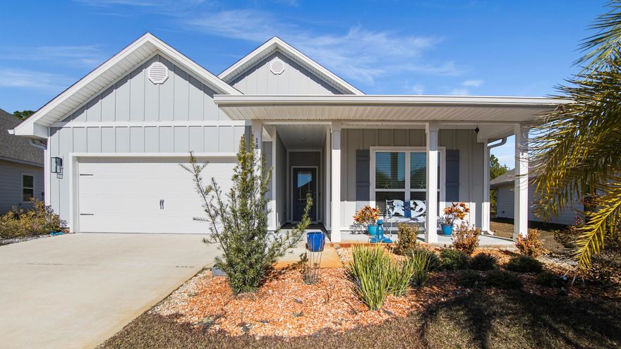 Welcome to The Preserve at Paradise Cove, located Santa Rosa Beach! This immaculate 4 bedroom, 2 bath residence offers 2,100 square feet of upgraded comfort designed for a luxurious living experience, just a 15-minute drive from 30A and The Emerald Coast.Inside, enjoy the benefits of a water softener throughout the home, reducing wear on appliances and providing better quality water. The home's exterior boasts a shared irrigation system, ensuring that the front and side lawns remain lush and green effortlessly. Spend leisure time on the screened-in back porch, complete with a ceiling fan, providing a perfect spot for relaxation while being sheltered from the elements. An additional highlight is the 10x11 side wood deck, which expands your outdoor living space and serves as an Spend leisure time on the screened-in back porch, complete with a ceiling fan, providing a perfect spot for relaxation while being sheltered from the elements. An additional highlight is the 10x11 side wood deck, which expands your outdoor living space and serves as an ideal area for entertaining and family gatherings. 

For added privacy and security, the property includes a privacy fence. One of the standout features is a 7x13 Michael Phelps Swim Spa, resting on a 14x8 paver platform, combining exercise and relaxation. An independent well reduces utility costs and provides additional water supply reliability. 

The home's aesthetic appeal is enhanced by epoxy floors on both the front and back porches. Efficient water drainage is ensured by the gutter system, protecting the foundation and landscape of the home.

This home combines modern conveniences with elegant touches to create a sanctuary. Whether you're soaking in the swim spa, lounging on the screened-in porch, or enjoying the seamless lawn care, every feature adds to your living ease and pleasure.

Don't miss the chance to make this beautiful property your new home. Schedule a viewing today and experience the epitome of comfort and luxury at The Preserve at Paradise!
