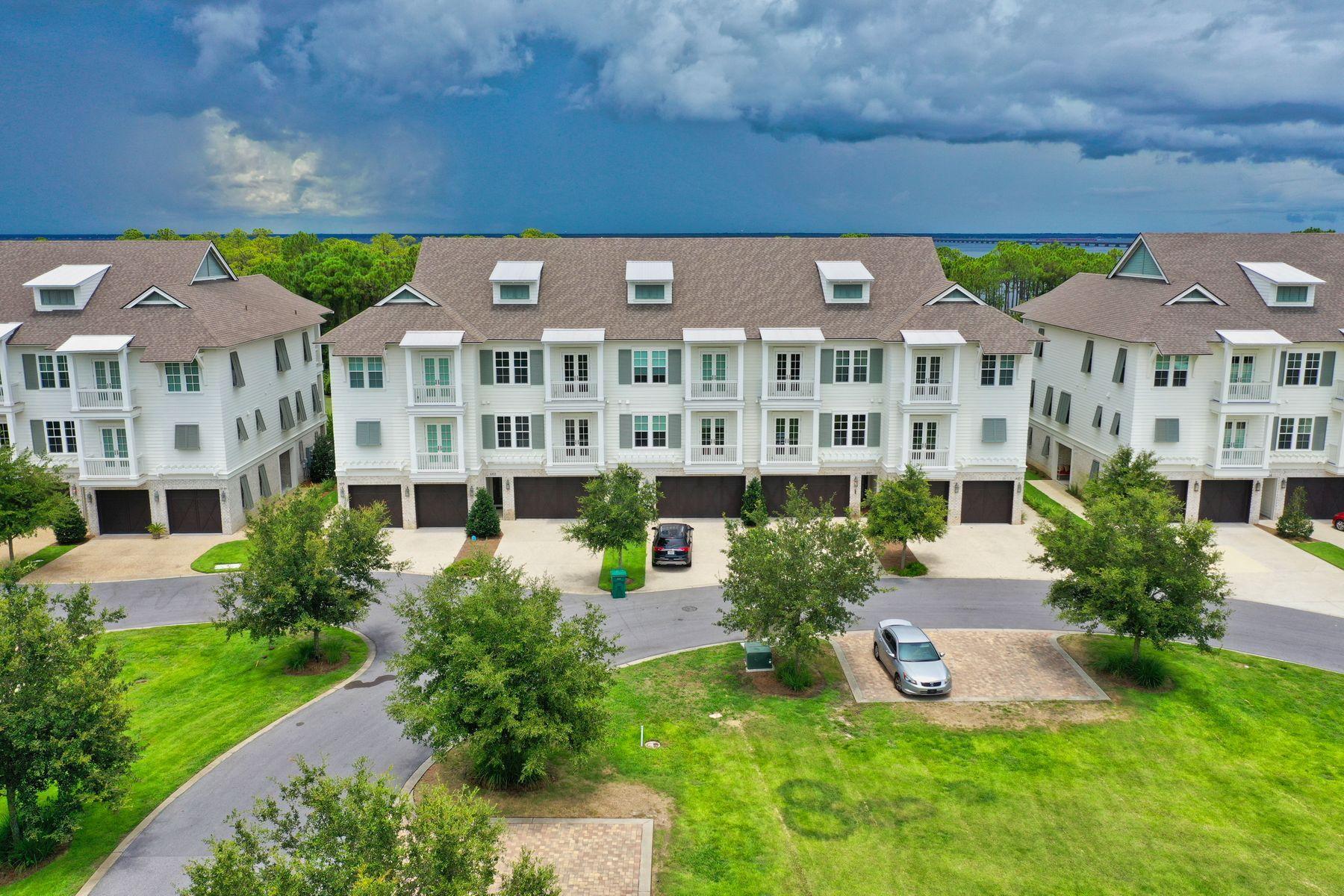 If you're looking for the nicest Brownstone on the block, look no further, as this high-end unit stands out from the rest! The 4-bedroom townhome offers knockout views of #3 on Kelly Plantation and the Bay from each floor. Some of the numerous highlights include: 2 car garage with additional storage, private elevator, wall-mounted TV's, hardwood floors, WOLF gas range, SUBZERO refrigerator, Bosch dishwasher, farmhouse sink, soft-close drawers, 2nd Floor beadboard walls, Built-in Wet Bar with Whynter wine chiller/ice maker, gas fireplace with surround shelving, wrought iron stair railing, exquisite light fixtures throughout, and so much more. If you're looking for easy living without all the maintenance and yard work, The Brownstones are for you. Kelly Plantation is one of Destin's...