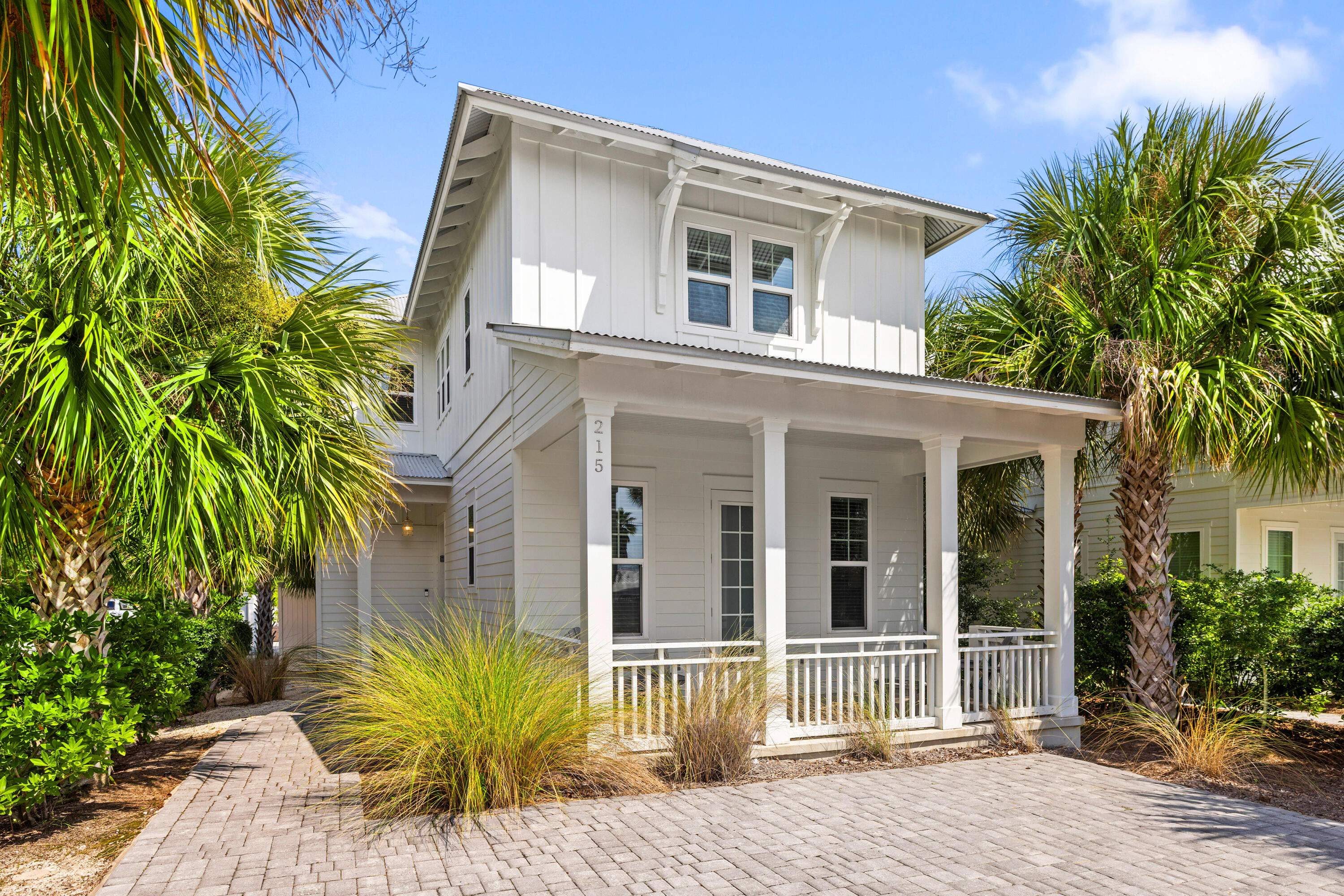 Built in 2017, this 3BR/3BA beach cottage offers just under 2,000 sq. ft. of living space only steps from the Gulf. The open floor plan features 10' ceilings, natural light, and a kitchen with quartz countertops, shaker cabinets, stainless appliances, gas range, and large island. Each bedroom has a private bath, and the primary suite includes a balcony. A loft with built-in bunks and trundle provides extra guest space. Outside, enjoy a private pool, outdoor shower, and fenced yard. Hardie board siding, a metal roof, and paver driveway add curb appeal. Located on the quiet West End of Panama City Beach near Pier Park, restaurants, and just a short drive to 30A, this home works beautifully as a full-time residence, vacation retreat, or investment property.