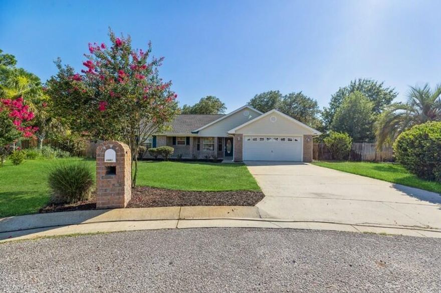 Freshly painted and move in ready! This is a must see. Large lot with .33 acres in a cul-de-sac. Sellers have added so much charm to this stunning 3-bedroom 2-bathroom home. The roof was fully replaced in 2021, water heater and HVAC replaced in 2018. All new and upgraded light fixtures and ceiling fans 2022. Refinished cabinets with new hardware 2022. All new stainless-steel appliances. Master flooring was upgraded with engineer hardwood flooring. No Carpet in master bedroom. New carpet added to 2 additional bedrooms. New faucet in all sinks and showers and new vanity mirrors were also upgraded 2022. This property is located in a highly desired location minutes from shopping and minutes away from Hurlbert Field. Conveniently located by beaches and The Club at Hidden Creek Golf course