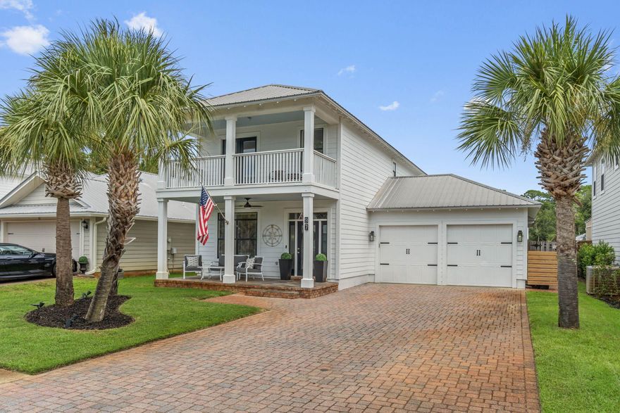 *MOTIVATED SELLER * Have an appraisal from 4/22/25*. In the much sought after South Walton community of Eagle Bay you'll find one of the neighborhood's most popular floorplans for sale. Boasting 4 beds,3 baths, large living room, 2nd floor balcony, 1st floor porch, large back patio with covered arbor, 2 car garage with brick paver driveway for 4 additional cars, and tons of southern charm that this neighborhood is known for. Eagle Bay is walking distance to the bay (which has 2 boat launches), 5 minutes to the beach, located near the west entrance of 30A, close to all South Walton schools, just a few miles from Sacred Heart Hospital and is minutes from all the dining, shopping and entertainment South Walton has to offer.
