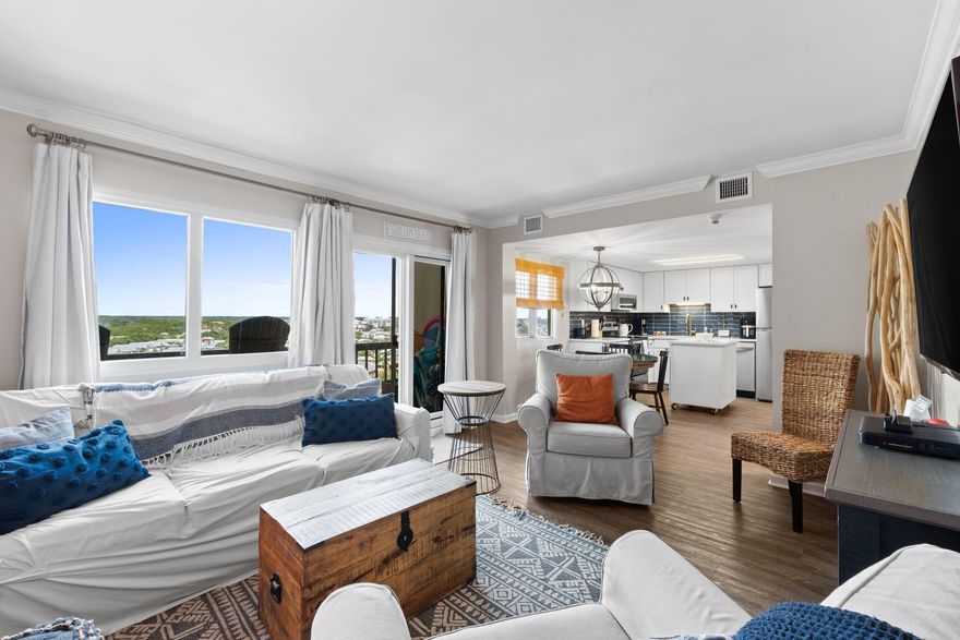 WALK INTO 27K of FUTURE BOOKINGS and SOLID RENTAL HISTORY WITH 5 STAR REVIEWS!! RENOVATED and offering Spectacular Views of the GULF from your living room and master bedroom balcony, this 2 bedroom & 2.5 bath FULLY FURNISHED condo is exactly what you have been looking for!! Nestled on the shores of the Gulf and Lake Powell (largest Coastal Dune Lake in North America) this exceptional complex offers an array of amenities including, two seasonal heated swimming pools, four state of the art lighted tennis courts, shuffleboard, saunas, picnic pavilions and boat slips!