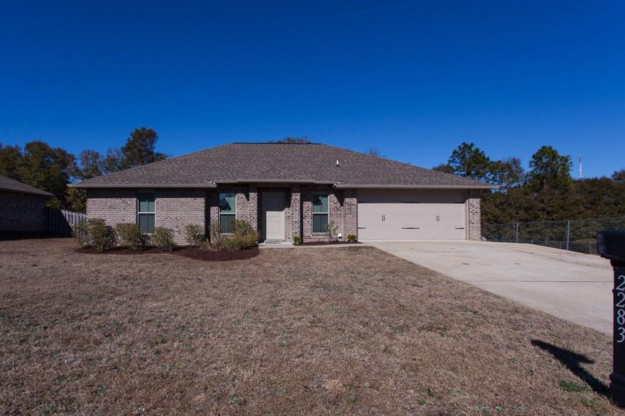 Welcome home! This nearly new, 3 bedroom plus office, brick home is ready to be yours. Located centrally to shops, groceries, hospital, restaurants, & easy access to Eglin AFB/Duke Field/7thSFG. The flooring in the living room, office, & hallway have recently been upgraded to Mannington wood-look laminate that's attractive, durable, and easily maintained! Kitchen features stainless steel appliances that convey -including the refrigerator. The kitchen sink overlooks the living room w/a breakfast bar. Granite counters in kitchen & both baths! Master bedroom has an alcove for bedroom set or tv & a walk-in closet. Very large & fully fenced backyard w/shed. The back patio has been extended to easily accommodate a patio set & BBQ for entertaining! Come take a look at this beautiful home today!