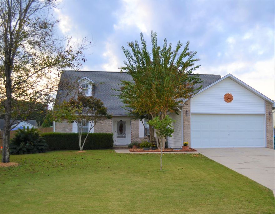 Pretty home in a nice neighborhood. Close to Eglin AFB, 7th Special Forces Base, and Duke Field. Home has 4 bedrooms, which include two masters. Upstairs master suite has three walk-in closets, plus a bonus room for the perfect office. Home has 3 full bathrooms. Master bathroom upstairs has two sinks and a garden tub/shower. On the first floor you will find the second master bedroom with bathroom, and two additional bedrooms and third bathroom. Kitchen is open and has newer stainless steel stove/oven and dishwasher, plus a built in double oven perfect for the cook, and new flooring. From the kitchen you enter into the dining room, which opens to the Living room. The back french doors lead to a nice patio and back yard. This home includes beautiful wooden shutters on the inside windows.
