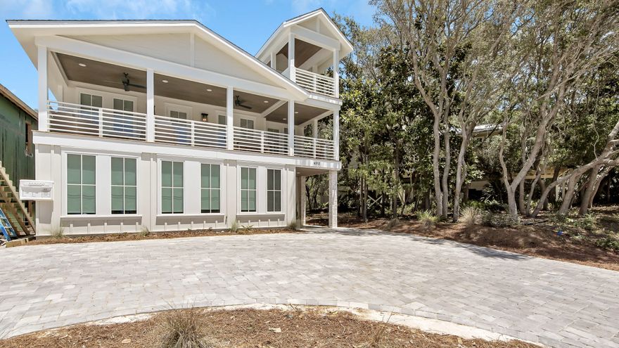Stunning coastal construction is discovered in this beautiful beachside manor. Boasting seven bedrooms and a remarkable amenity package including a private resort style pool, 6312 W County HWY 30A is a well-equipped and carefully crafted home that seamlessly combines luxury design with seaside charm. Situated on the west end of 30A, less than a tenth of a mile to the beach, this property offers quick access to the sugar white sands and emerald waters of the Gulf of Mexico as well as to the high-end shopping and world-class dining found along the area. Sitting on a quiet quarter acre parcel, this home offers serenity while still being within close proximity to all of the action! Features of the home include a large open concept living space; a chef's kitchen including oversized gas range;
