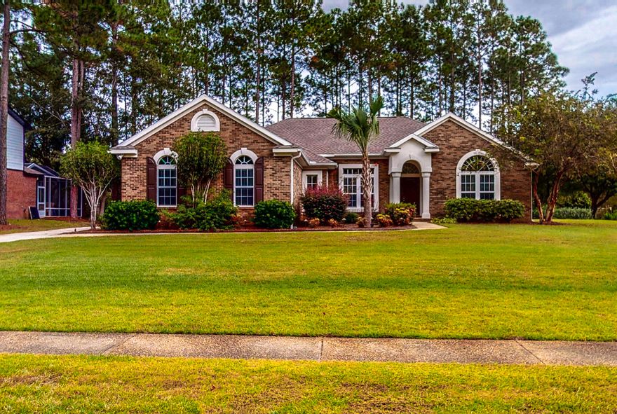 Beautiful, well-maintained brick 4 bed 2 bath home in Windswept Estates, a desirable golf community located in Freeport.  This home has an open floor concept with split bedroom plan.  Spend your evenings in front of the gas fireplace in the living room or outside on the screened-in patio.  Come see this home located in a gated community with community pool, park area, tennis courts and exclusive 18 hole golf course.  Call today to see this amazing home.  Pets may be considered with approval.  Must provide current photos, vet records and $350 non-refundable pet fee per pet.  Showings will be scheduled after pre-qualification questions have been completed:1. Desired move-in date?2. All residents combined take home pay?Copy of government issued photo ID.