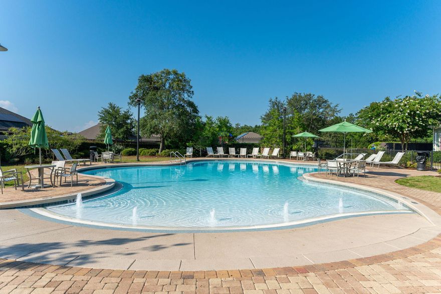 Exclusive floor-plan and designer upgrades unlike other homes in the neighborhood! This beautifully upgraded 4-bedroom home has an all-brick exterior, offering classic curb appeal, while inside you'll immediately notice the soaring 9 foot ceilings and elegant double tray details (making the ceilings 11 feet!) that puts this home heads above the neighborhood. Spacious floor plan features LVP flooring, abundant natural light, and a seamless flow from room to room. The kitchen is a true centerpiece, complete with gleaming granite countertops, white 42-inch cabinets that provide generous storage, and a large pantry enhanced with custom shelving to keep everything organized and within reach. Other upgrades include, storm door, ceiling fans, recessed lighting, separate master shower and garden tub, master bath toilet room, dual vanities and faux-wood blinds throughout.  Fully privacy fenced backyard, and standout community amenities, including a zero-entry pool and neighborhood playground just yards away!