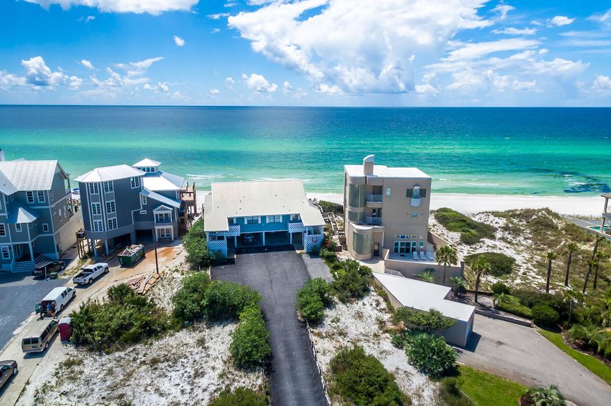 Just off 30A, this Grand Lady sits on a 72 x 430 Gulf Front Lot. Situated between two of Walton County's treasured Coastal Dune Lakes; Deer Lake and Eastern Lake. The family has enjoyed many years of fun and special memories but it's time for them to move on. These 2 duplex homes are on a Vacation Rental Program. Santa Rosa Beach is located on the Emerald Coast, in Walton County, Florida nestled between Rosemary Beach, Grayton Beach, Seagrove and Seaside.
