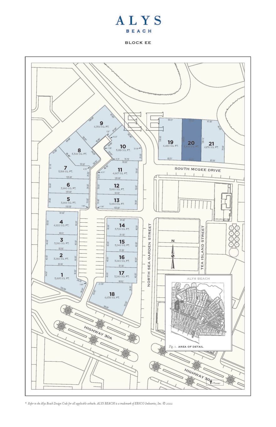 Homesite North of 30A within close proximity to the upcoming Alys Beach newest amenity - The Silva. This homesite is adjacent to a natural wetland park.