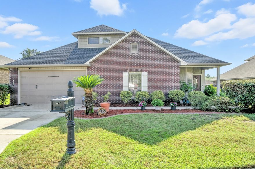 This beautiful all-brick 3 bed, 2 bath home has been more than just a house, it's been a place where memories were made, laughter was shared, and milestones were celebrated. Perfectly located near Duke Field, Eglin AFB, and Hurlburt Field, it offers both convenience and comfort. The spacious upstairs Loft with a stunning granite bar top is ideal for movie nights, game days, or winding down. The kitchen, with its granite countertops, oak cabinets, and stainless-look appliances, has been the heart of many family meals. Downstairs boasts 9-ft ceilings, wood laminate, tile, and carpet flooring. The master bath features a granite double vanity, offering both space and style. Come feel the warmth this one's special.