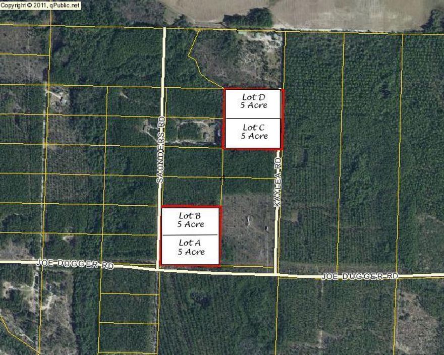 Great Tract for investment. Site for cabin or build your getaway location. Will need to clear then get septic tank and well installed. Owner willing to Owner Finance with downpayment. 20 Acres total for sale. This is for 5 Acres only.