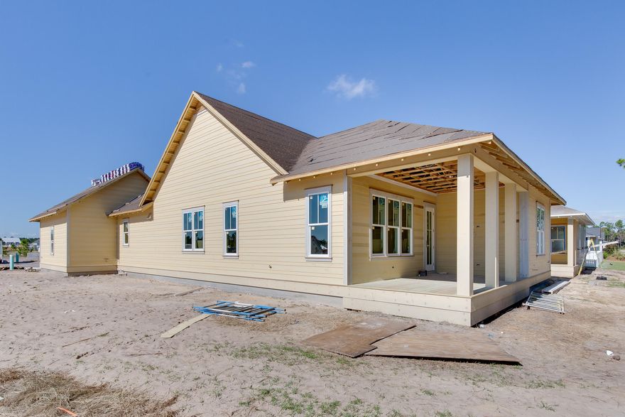 Now under construction in the Watersound Origins community, the modified Begonia plan from Huff Homes offers 3 bedrooms, 3 bathrooms, and a 2-car garage. This home is full of beautiful finished including several upgrades: Quartz countertops throughout, 10' ceilings, crown molding throughout, Medallion wood flooring, solid core doors, upgraded 'vintage grey' bathroom tile, and more. The fully quipped kitchen features Bosch Stainless steel appliances including a vent hood and microwave drawer, under cabinet lighting, backsplash to the ceiling, and an extended island with lap and gap on three sides. The premium, deep homesite where this home will be constructed backs up to preserve for added privacy and natural views.