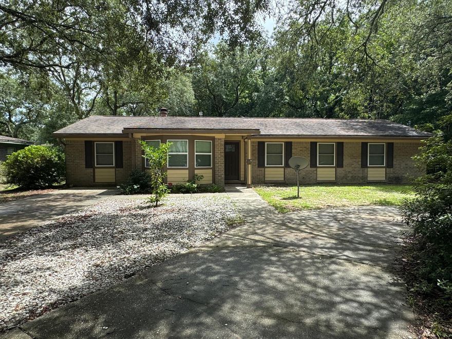 Welcome to this charming 4-bedroom brick home, conveniently located just a stone's throw from the Eglin gate. Recently renovated and updated, this home is nestled on a spacious lot within walking distance to a nearby school and Florida park, which features a picnic area, gazebo, playground, and boat launch.

Inside, you'll find a spacious living room perfect for relaxation and gatherings. The nicely sized, eat-in kitchen includes a formal dining area, a breakfast bar, stainless steel appliances (including a flat cooktop stove), and ample cabinet and counter space. French doors lead to a large screened/glassed-in porch that overlooks the expansive, fenced-in backyard, which also includes a shed for extra storage. The primary bedroom boasts its own en suite bathroom, while three additional guest bedrooms share a second full bath. The home features fresh, neutral paint and lovely upgraded flooring throughout, with no popcorn ceilings and no carpet. Recent updates include a newer water heater and AC, ensuring comfort and efficiency.

This lovely home is ready for tenants now! Pets may be considered on a case-by-case basis with prior owner approval and a non-refundable pet fee. No smoking, including vapes, is allowed. Don't miss the opportunity to make this beautiful house your new home.