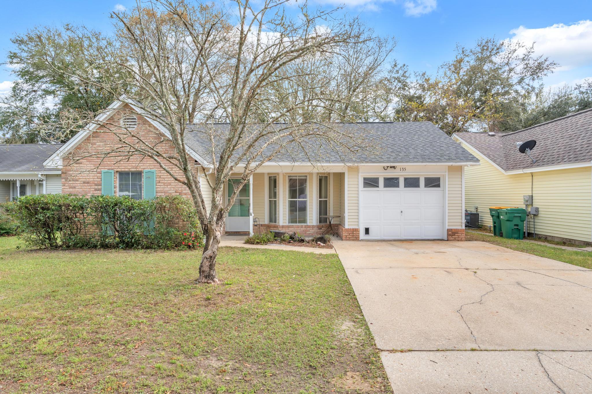 Introducing this charming 3-bedroom, 2-bathroom home located in desirable Bluewater Bay! This home features modern amenities such as lvp flooring, granite countertops in the kitchen, and stainless steel appliances. Updated light fixtures throughout the home add a touch of elegance. The fenced back yard provides privacy and a perfect space for outdoor entertaining. Residents can also enjoy the community pool for relaxation and recreation. Don't miss out on the opportunity to make this house your new home! Call us to schedule a showing!