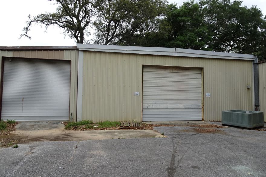 Commercial Warehouse / Office Space boasting 5,700 total square feet.4,600 (+/-) Square Feet of Warehouse Space1,100 (+/-) Square Feet of Office SpaceThe Office Space contains three (3) offices and one (1) restroom.The office has it's own private entry.Warehouse space is outfitted with three (3) bays.Bay 1 is a 12 ft. x 12 ft. door with Drive Thru.Bay 2 is 14 ft. wide x 12 ft. tall.Bay 3 is 10 ft. wide x 12 ft. tall and connects to the office. Bay 3 is heated and cooled and the electric receptacles are wrapped. Also, there is water access and air compressor lines.There is one shop restroom.Eave heights are 13 feet and the center eave is 15 feet high.There are multiple work stations for fabrication and shipp