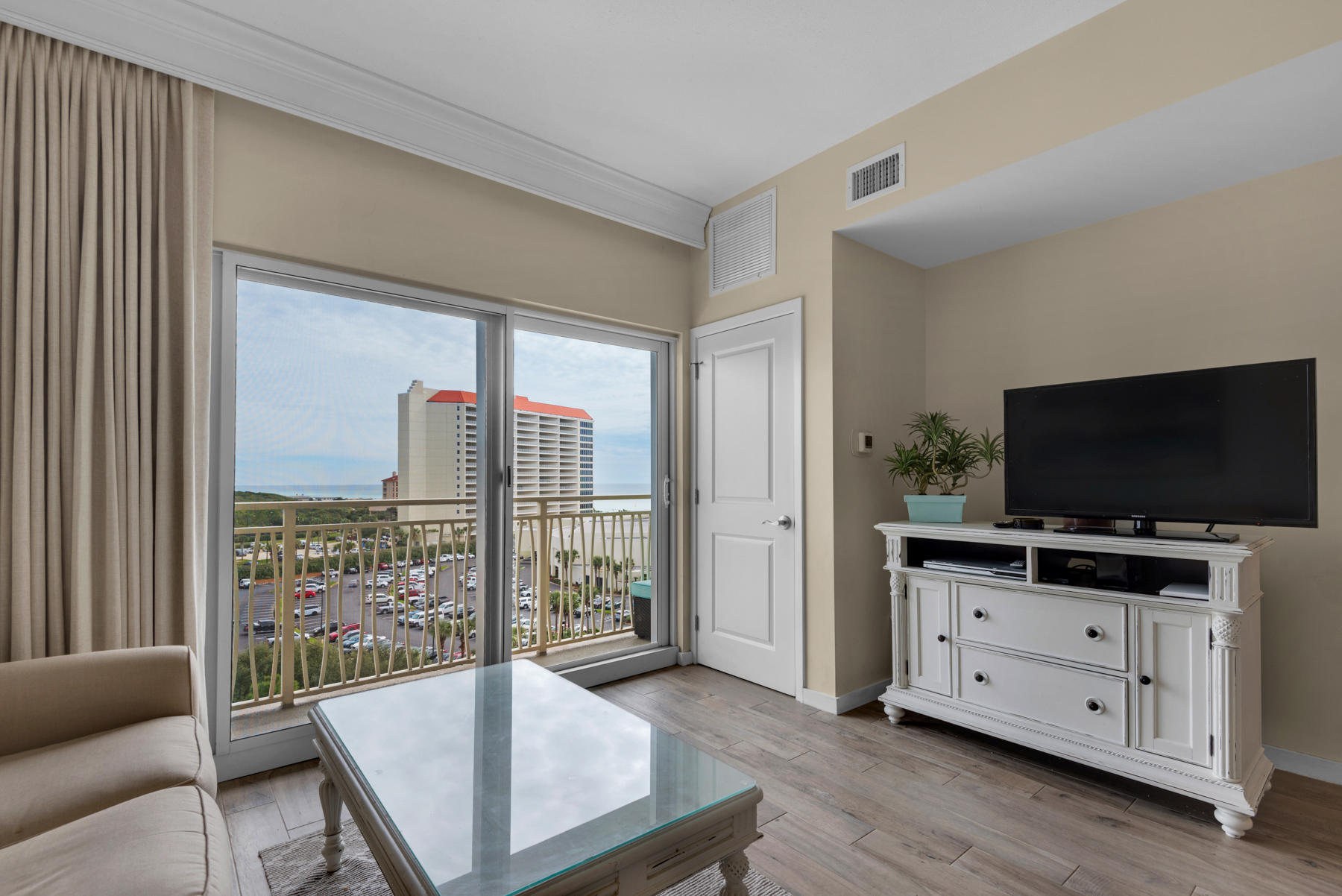 This fully renovated turn key studio in Luau II Sandestin Resort with views of the gulf and steps to the beach is the perfect condo at the beach under $180,000. The floors are new with wood like tile making it easy for drying off after a full day at the beach. The kitchen and bathroom were updated last year with granite counter tops and white cabinets giving it that coastal beach feeling. The furnishings include king size bed, sofa sleeper, dining table and chairs, refrigerator and microwave. This unit comes fully furnished and rental ready for spring break. This community provides excellent amenities including heated pool with waterfall, spa, and fitness room. Sandestin resort offers an app with tram service year round for transportation to the beach and throughout Sandestin resort.