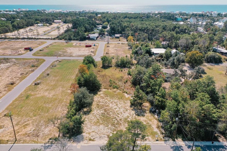 Large lot (.38 acre) in Inlet Beach. Property located in a very quiet and private area but convenient to beaches , restaurants and shops. Property will accommodate a home ,pool, and guest house. There are 2 paid taps for the property.    Easy access to the beachfront park at the end of Orange Street and the tunnel that allows you easy biking access to Rosemary Beach .Seacrest Beach and all of 30A. Close proximity to Camp Helen state park and Lake Powell.