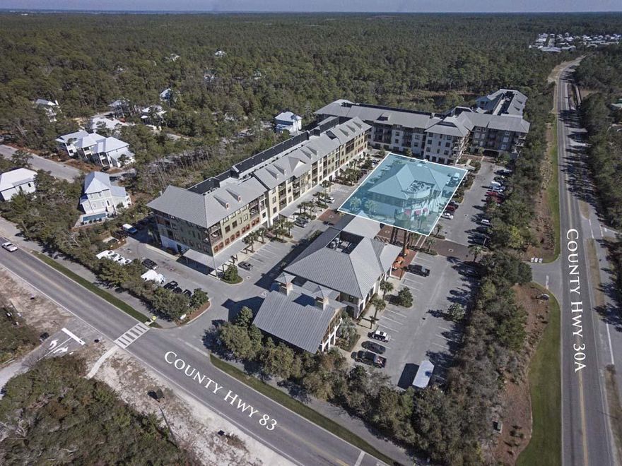 Wonderful Central Location Along 30A! Large office space at RedFish Village. Complete with 1st Floor greeting/reception area featuring a private office or conference room. A private elevator ascends to the second floor - the main office space. This large, modern office space features a fully equipped kitchen, lounge area, conference room, 2nd floor receptionist area, and 10 private offices. This commercial space is perfect for accommodating any type of professional business.