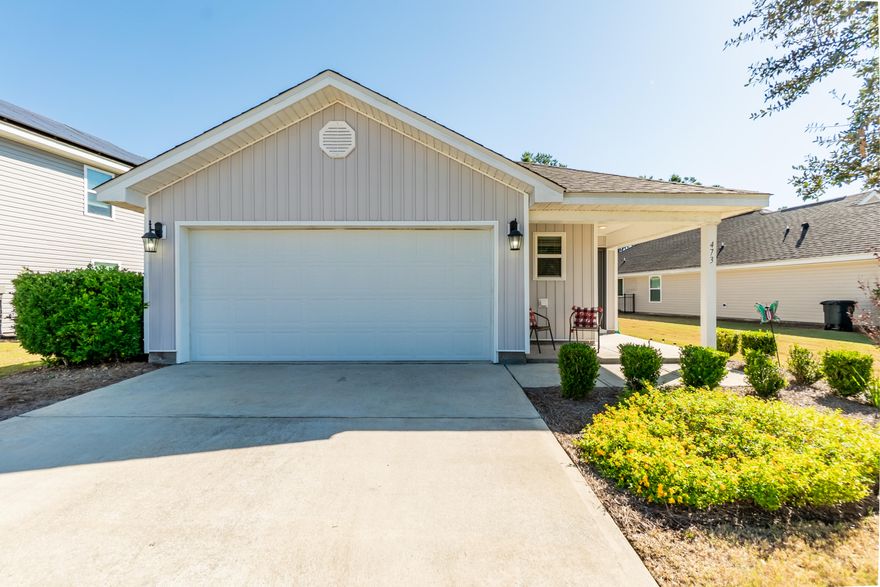 Located in the sought-after Hammock Bay Community with its first-class amenities, as shown below.This beautifully maintained property offers the ideal balance of privacy and accessibility--just minutes from the beaches of South Walton, local shops, and top-rated schools.Step inside to find an inviting open floor plan. The modern kitchen, featuring a stainless steel fridge and stove, a large island and pantry, and ample cabinetry (freshly painted in a coastal blue color with new hardware), flows into a spacious living area perfect for family gatherings or entertaining guests. New LVP flooring except for the Master Bathroom.The primary suite provides a peaceful retreat with a walk-in closet and a private en-suite shower with freshly painted cabinets, new mirrors and light fixtures Additional bedrooms offer comfort and flexibility for guests, children, or a home office.
Enjoy Florida living at its finest. Relax on the covered porch, host BBQs, or simply enjoy the quiet setting of mature trees in your own backyard.
The Lake Club at Hammock Bay offers a 25-meter lap pool and a resort-style pool, basketball courts, pickleball courts, putting green, playground, meeting/functions facility, caterer's kitchen, and a 6000 sq. ft. clubhouse with movie theater. Plus, you will have access to all amenities at Steamboat Landing and Hammock Bay South.
Additional highlights include a two-car garage with an included workbench. and proximity to Highway 20 and 331, providing quick access to Destin, Niceville, and the surrounding Gulf. Whether you're looking for your forever home or a peaceful getaway, 473 Earl Godwin Rd offers everything you need to live, work, and play in comfort.
