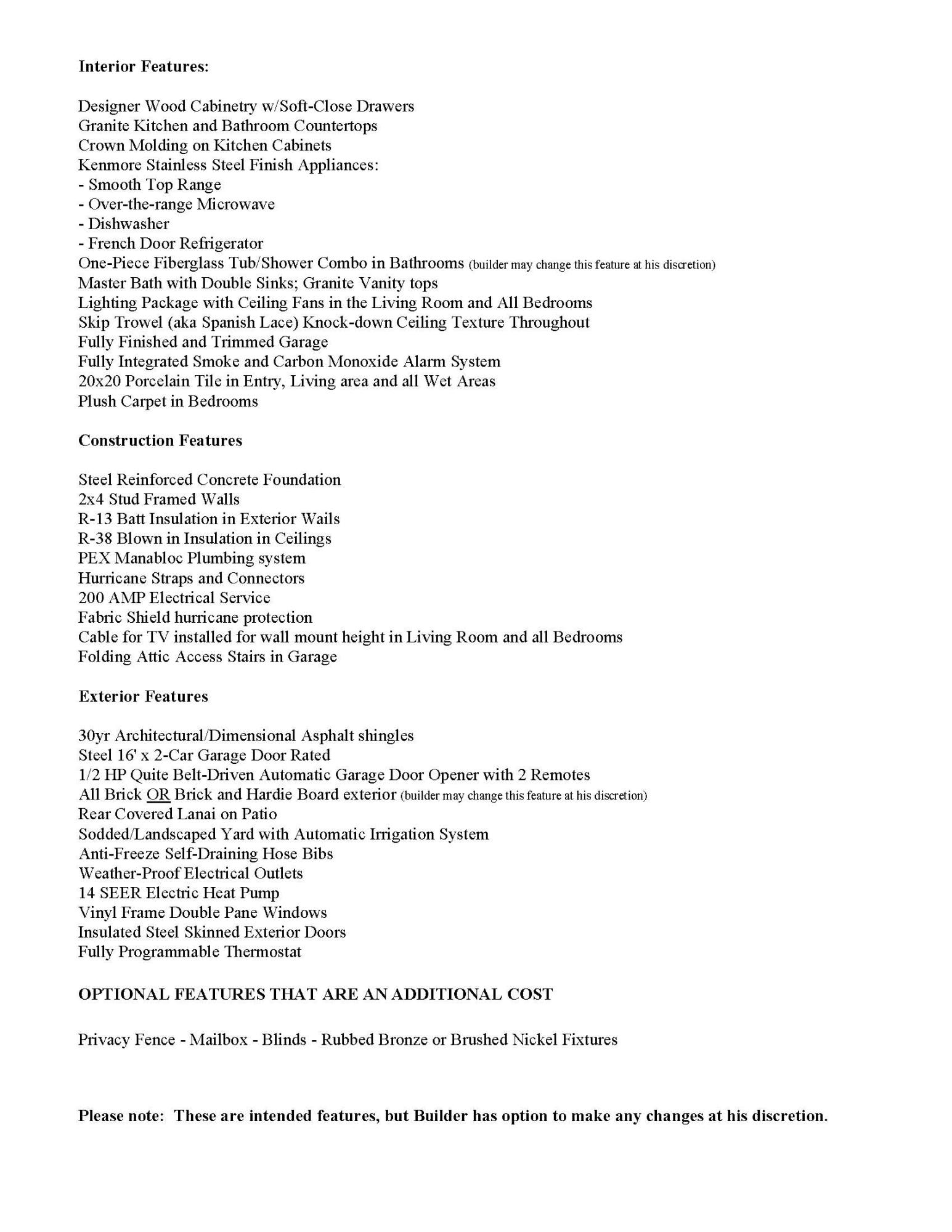 METES & BOUNDS - Residential