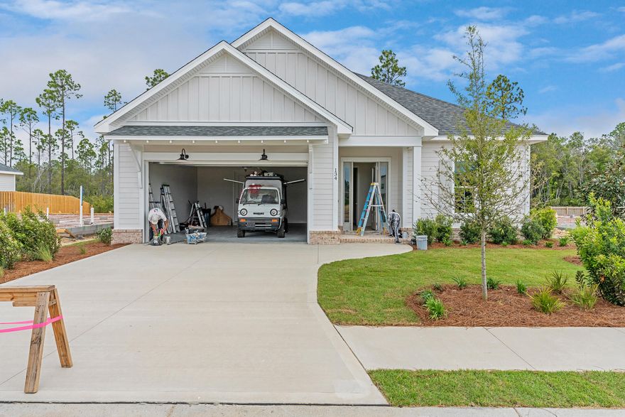 Turn-key ready in Longleaf Park! This expanded Brigette plan by Huff Homes is a beautifully designed 4-bedroom, 3.5-bathroom home offering 2,090 square feet of single-story living. This home seamlessly blends style, comfort, and modern convenience. The open-concept kitchen and living area is thoughtfully appointed with an upgraded Bosch appliance package, including a gas range, vent hood, and microwave drawer. A long kitchen island with additional cabinetry on the back provides ample storage and bar seating, while quartz countertops, luxury vinyl plank flooring, and tiled showers enhance the home's sophisticated aesthetic. Upgraded melamine closet shelving and extra cabinetry in the laundry room offer practical storage solutions throughout. A screened porch with heirloom brick flooring creates the perfect outdoor retreat, while a gas stub just outside the porch makes grilling effortless.

The Watersound Origins community offers an unparalleled lifestyle in South Walton  exceptional amenities, notoriously friendly and welcoming atmosphere, zero short-term rentals, and close proximity to all that 30A and Inlet Beach has to offer. Enjoy the zero-entry pool, playground, sports courts, and fitness center at the Village Commons, play a round of golf or foot golf at the Origins Golf Course, or take a walk along the many miles of walking and biking trails that wind all throughout the neighborhood! The new Watersound Town Center located at the entrance to the community (just a short bike ride away from Longleaf Park!) offers several fantastic dining options (casual and formal), medical services, Starbucks, Publix, a Pavilion that hosts events year round, and more!