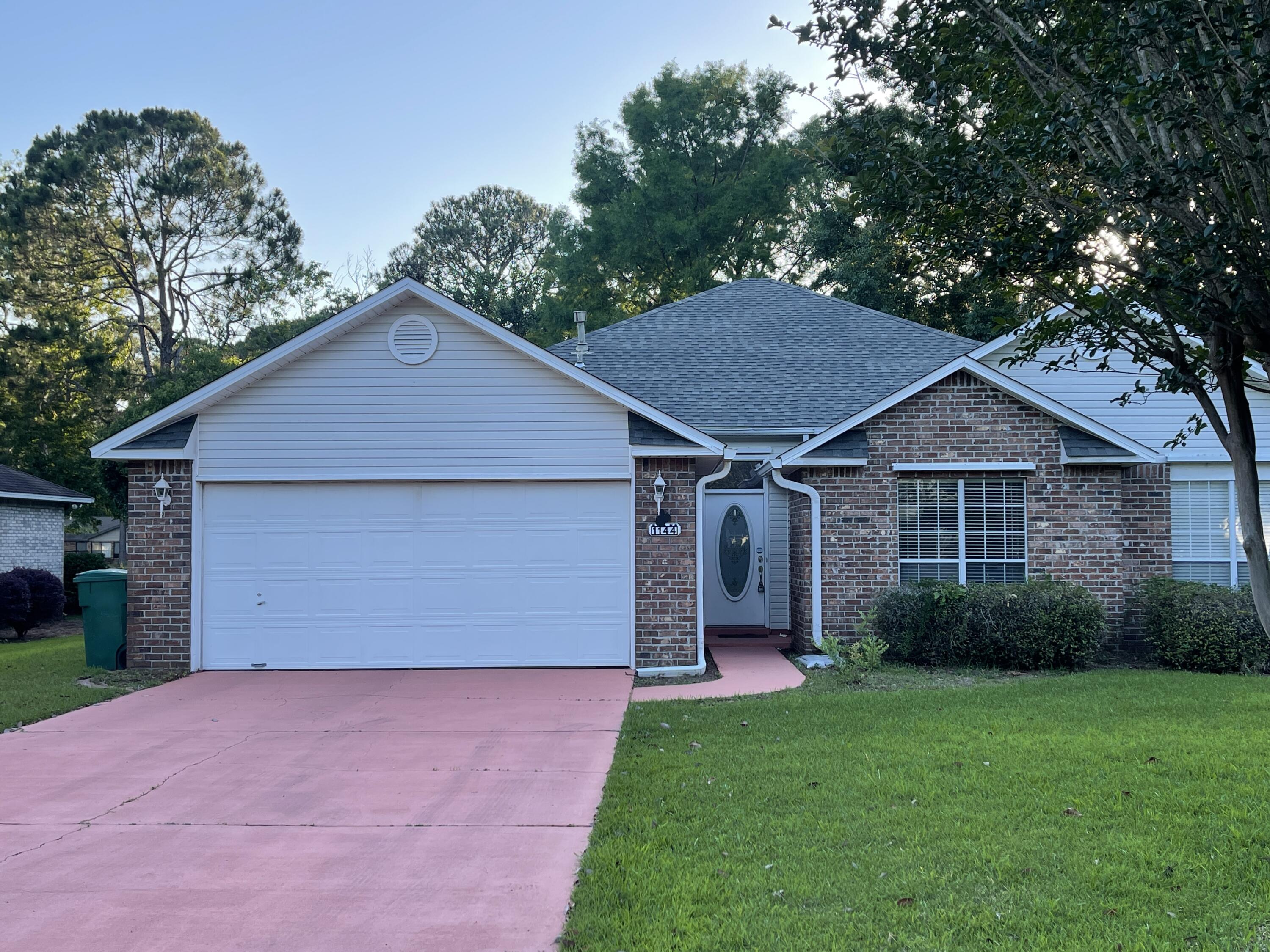 Gorgeous, 3 bedroom, 2 bath home boasting over 2,500 square feet on the golf course at Bluewater Bay -- this home offers a quick commute to military bases, beaches, schools, shopping, restaurants & more. Vaulted ceilings, fresh, neutral paint, & an open, split floor plan are just some of the amazing features you will have in this home. There is a massive living room, complete with fireplace; a large eat-in kitchen with granite counter tops, stainless appliances including a gas range, subway tile, island, & a separate, formal dining room (or flex space). The primary bedroom is huge, and the en suite features a garden tub, walk-in shower, walk-in closet, double vanity, & separate water closet. Two nicely sized guest bedrooms share a full guest bath. 2-car garage. Laundry room. Pets may be