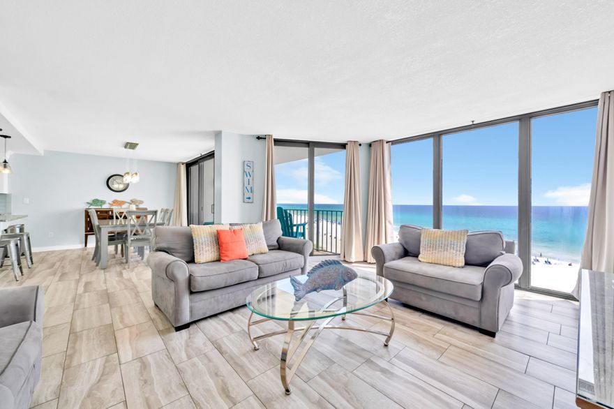 GULF-FRONT RENTAL MACHINE! For savvy investors seeking a proven track record of STRONG RENTAL HISTORY plus a condo with ALL the renovations already completed, this is the one! This powerhouse boasts an incredible history of rental income: $56k in 2024, $67k in 2023, and $68k in 2022. The momentum is strong - with over $54k already grossed for 2025 and months to go! As the largest 2-bedroom + bunks floor plan in the complex (and the best upgraded in our opinion), this unit is perfectly designed for maximizing rental revenue and vacation relaxation. All of the furnishings convey. Keep it on the current rental program and begin collecting rental income right away! 
As you enter this stunning 5th-floor oasis, discover the spacious, open-concept layout where floor-to-ceiling windows frame breathtaking, direct views of the Gulf of Mexico. The fully upgraded kitchen features white cabinets, granite countertops, stainless steel appliances, and modern lighting (no drop ceiling like many other units!). The comfortable primary and guest bedrooms along with the additional twin bunk area provide ample sleeping space. Every detail, from the sleek finishes to the thoughtfully chosen decor, has been meticulously prepared. The updated wood-look tile flooring runs throughout the unit - no carpet! Step out onto your private balcony and soak up the sun glistening over the white sand and emerald waters. Tower II is the building to the west of the grand lagoon pool and sits closer to the Gulf, which helps provide even more enjoyment and privacy. 

Edgewater Beach & Golf Resort stands out as the premier destination in Panama City Beach - offering unparalleled amenities along the Emerald Coast. No other complex comes close. Plus, the HOA has completed all of the required inspections and recently was awarded a large insurance payout. The seller has been very happy with the HOA, the HOA board, and their own personal experience at the resort as both an investor and enjoying it as a guest. No special assessments are pending. The exclusive and extensive amenities include the HUGE Gulf-front lagoon pool, numerous heated pools, and multiple hot tubs. Enjoy direct beachfront access with an on-site restaurant and bar, a pizza caf??, ice cream, arcade, and other retail shops right on the property. Stay active in the large fitness center, check out the pickleball, tennis, and shuffleboard courts, play a round on the golf course, or have fun on the splash pad - this resort has options for everyone. Outside the guarded security gates you'll find a variety of dining options, from NY-style pizza to upscale seafood, plus a myriad of other tourist attractions. 

With its incredible 5th-floor views, extensive upgrades, proven rental history, and prime location in one of PCB's most sought-after resorts, this condo is a must-see gem. Don't miss your chance to own this fully remodeled, beachfront paradise at an incredible price. Schedule your showing today. A video tour is also available