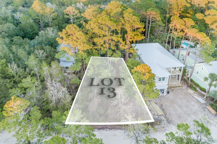 TAP FEES PAID which amounts to almost a $10,000 savings! Lot is on a man made waterway that allows canoes and paddle boards to Western Lake. This beautiful lot boasts mature, valuable Heritage Pines. NO buildout time. Located within a short walking and biking distance to Seaside, the sparkling Gulf of Mexico, this location is perfect for the utmost privacy yet close to restaurants and shopping. This is OLDE Florida at it's finest. NEW PHOTOS !!!!!!