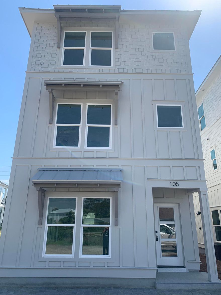 Finishing touches are being added to this three-story beach house located within steps of the World's most beautiful beach.  Waterview is a 11-house development located on the west end of Panama City beach.  You will enjoy this beach house in Inlet Beach which features 4 bedrooms and 3.5 baths.  Perfectly located between Pier Park and 30A so you can enjoy the best of two worlds which is convenient to shopping, beaches and dining.  Upgrades include a custom kitchen, quartz countertops upscale cabinets, custom lighting and tile backsplash.  This can be your dream come true for you if you are looking for a beach income production property or your private beach getaway.  Call today for your private tour.  Pictures will be updated shortly.  All information contained is believed to be