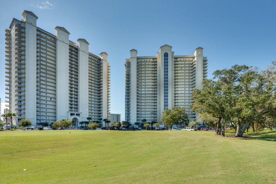 Great location in the building, not too low and not too high! This unit has stainless steel appliances in the kitchen with granite counter tops and travertine tile floors. This rental unit has been wonderfully maintained and has two spacious bedrooms. The master bedroom has it's own large bathroom with two vanity sinks and a garden tub with separate shower. Enjoy early morning sunrises and afternoon sunsets on the spacious balcony. Ariel Dunes II amenities boasts a fitness center, meeting room, two large pools and beach access. It is nestled inside the gated community of Seascape and is conveniently located to dining, shopping and entertainment. Buyer to verify all information important to them.