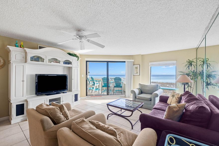 Discover true beachfront living in this charming 1st floor condo with fantastic Gulf views!  Although it is on the first floor, the elevation above the parking area ensures unobstructed views of the Gulf! No need to take the elevator when you're steps from the sand and pool! There's an opportunity to enhance the unit by converting the breakfast nook into a charming bunk room, as seen in other units. By purchasing this two-bedroom condo and creating an additional bedroom, you can significantly increase its value! Enjoy a spacious open floor plan that flows into an outdoor terrace, perfect for enjoying your morning coffee and cocktails at sunset. Upgrades in 2024 include new carpet in bedrooms, new A/C, new Stainless steel appliances, and washer and dryer. Premium amenities at Inlet Reef Cl lub include a large gulf-front pool, beach chair service, lighted pickleball & tennis courts, shuffleboard, full gym, covered owners parking, guest parking, and owner's storage closet for all your beach items. This serene beach retreat would make a great permanent residence, second home or a fully furnished turnkey rental investment! This property is a must-see, offering everything you desire in a coastal getaway!