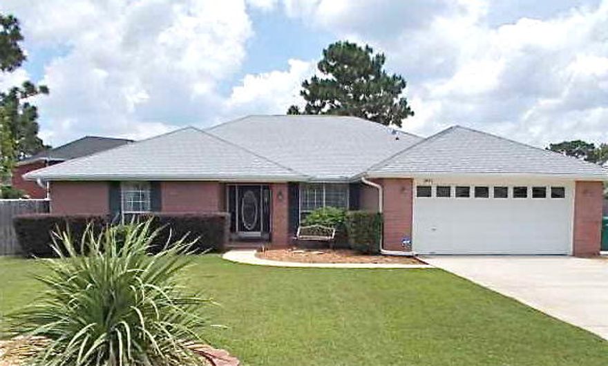 This beautiful ultra-modern home in East Navarre, great location with a short drive to Hurlburt Field, area beaches, shopping and schools! A modern 4 bedroom/ 3 full bath open floor plan is ideal for those who enjoy entertaining. The well maintained, all brick home is set on a nicely landscaped lot with 2 car garage and large fenced in backyard. The interior details of the home are must see to appreciate! This East Navarre location is a short drive to Hurlburt Field, area beaches, shopping and schools! This modern 4/3 open floor plan is ideal for those who enjoy entertaining. Some of the many updates include real bamboo hardwood flooring throughout the living room, dining room, walkways, and kitchen. Plush carpeting lines 3 of 4 bedrooms. One bedredroom
