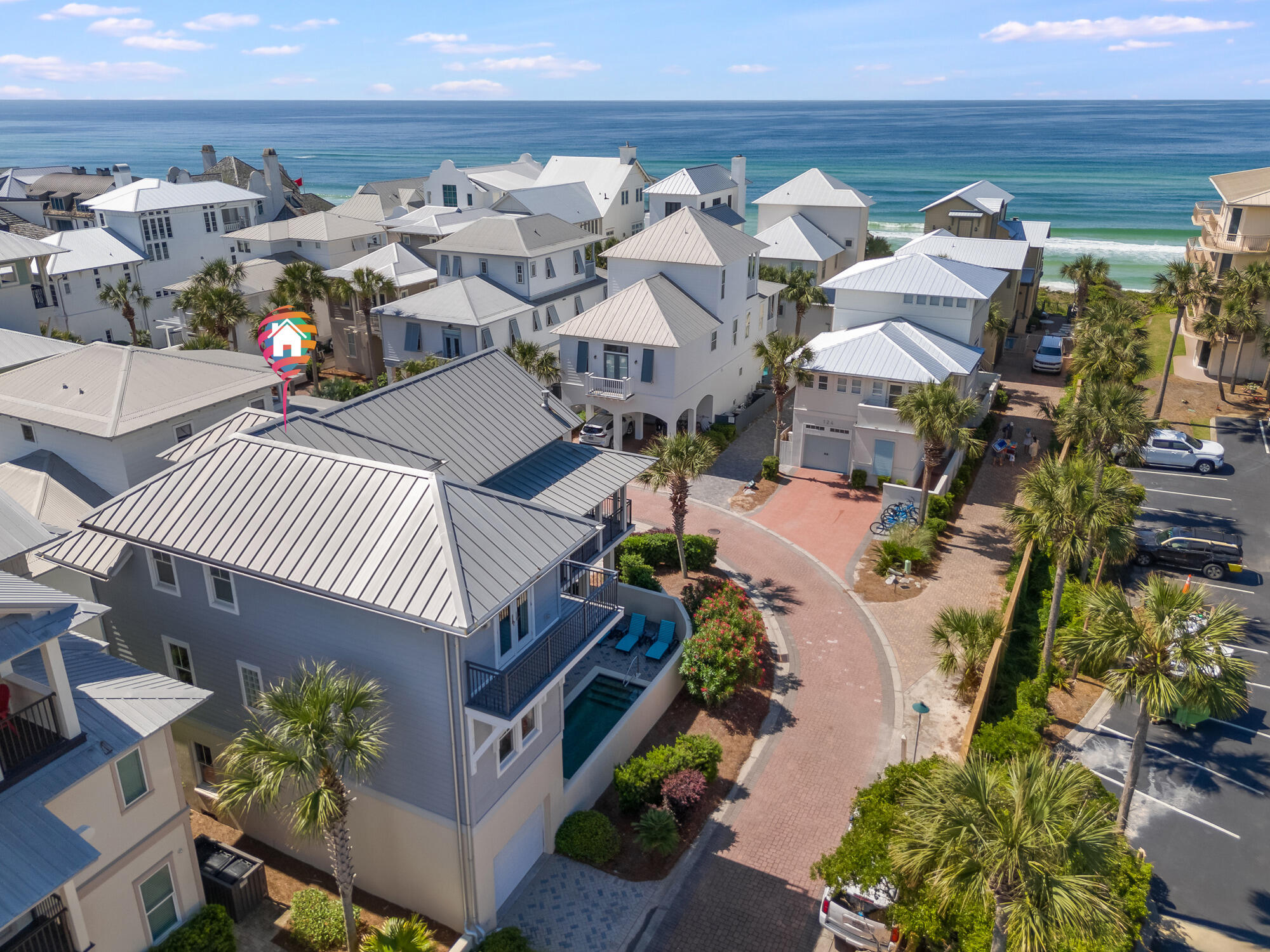 UNDER CONTRACT. SELLER ACCEPTING BACK UP CONTRACTS. Welcome to the gulf front community of Waters Edge, located immediately west of Rosemary Beach and steps to the sand! Waters Edge is a very quaint, gated community that is located south of Scenic HWY 30A offering deeded beach access and over 260 feet of beach frontage. 129 Geoff Wilder Lane was tastefully renovated in 2017 and being offered fully furnished. The corner lot with its west-facing orientation and endless porch space is perfect for catching the famous 30A sunsets!The outdoor space is unmatched! Experience gulf views from the second and third level porches, dine al fresco for every meal or spend your afternoons in your own private pool!