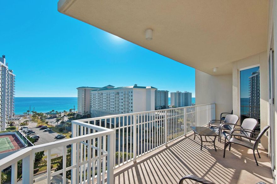 ***BACK ON MARKET - NO FAULT OF SELLER***ENJOY UNBELIEVABLE PANORAMIC VIEWS of the GULF from the large wrap around balcony! RENTAL PROJECTIONS between $45,000 - $76,740.  You will want to stay & experience the coastal lifestyle this condo can offer! This is a 9th floor unit in Building I of Ariel Dunes & located in the gated beach & golf community of Seascape Resort. The condo features an open floor plan & is a turnkey ESTABLISHED vacation rental property! Access the large balcony from the living area, master bedroom, & guest bedroom!