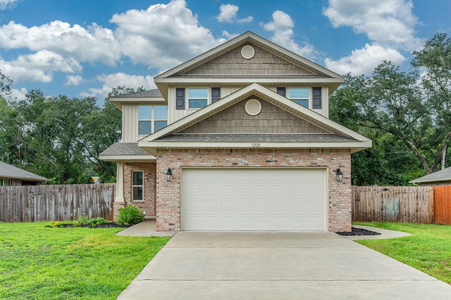 LIKE-NEW home that is only two years old! This home boasts 5 bedrooms, 3.5 bathrooms and the entire home was repainted in August 2023. The main floor offers an open floor plan that is perfect for entertaining with a large living room, dining area, laundry room and half bathroom! The fully equipped kitchen features granite countertops, stainless steel appliances and a breakfast bar for additional seating. In the main level primary suite, you will find a walk-in closet and dual sinks with a shower-tub combo. Upstairs you will find 4 additional bedrooms-one with a bathroom attached. Plus a bathroom for the extra bedrooms! Outside, enjoy your morning coffee overlooking the spacious fully fenced in yard. Stephens Landing is a cul-de-sac neighborhood with East Bay boat launch access and no HOA.