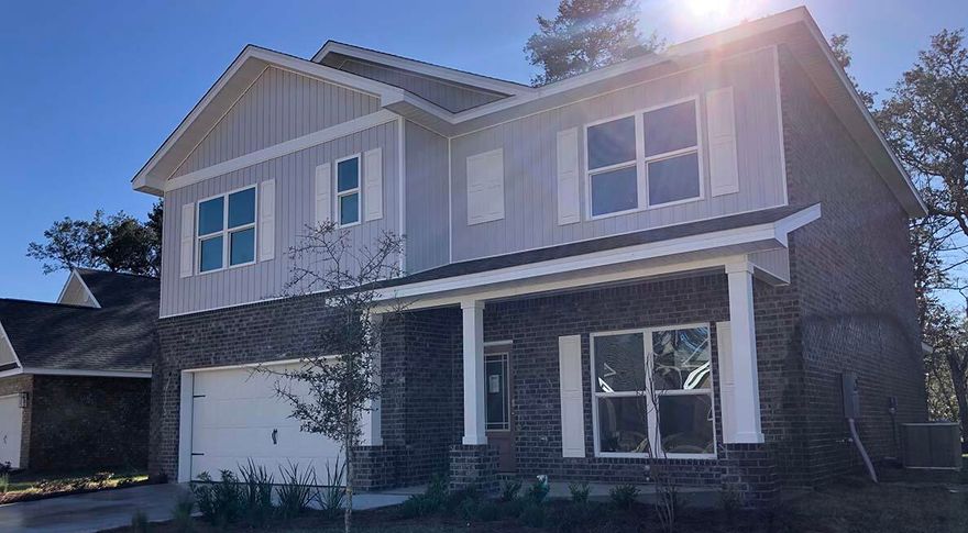 New construction home, The Carol is featured in Live Oak Harbor in Freeport Florida. This exceptional 5 bedroom, 3 bath home has a downstairs guest bedroom and a full bath as well as an appointed study just off the front entry. The kitchen is open to the living room and features a separate dining area. Beautiful white cabinetry, center island with farm style sink, stainless appliances including a stove microwave and dishwasher, and brushed nickel hardware on interior doors are just some of the features. On the second level is a separate living area that can be used as a game or media room. This beautiful new community features heavily wooded lots with plenty of shade trees. Less than half a mile to the Freeport Marina and boat launch and The Oar House & Oyster Bar on LaGrange Bayou. Currently not open to investor deals.