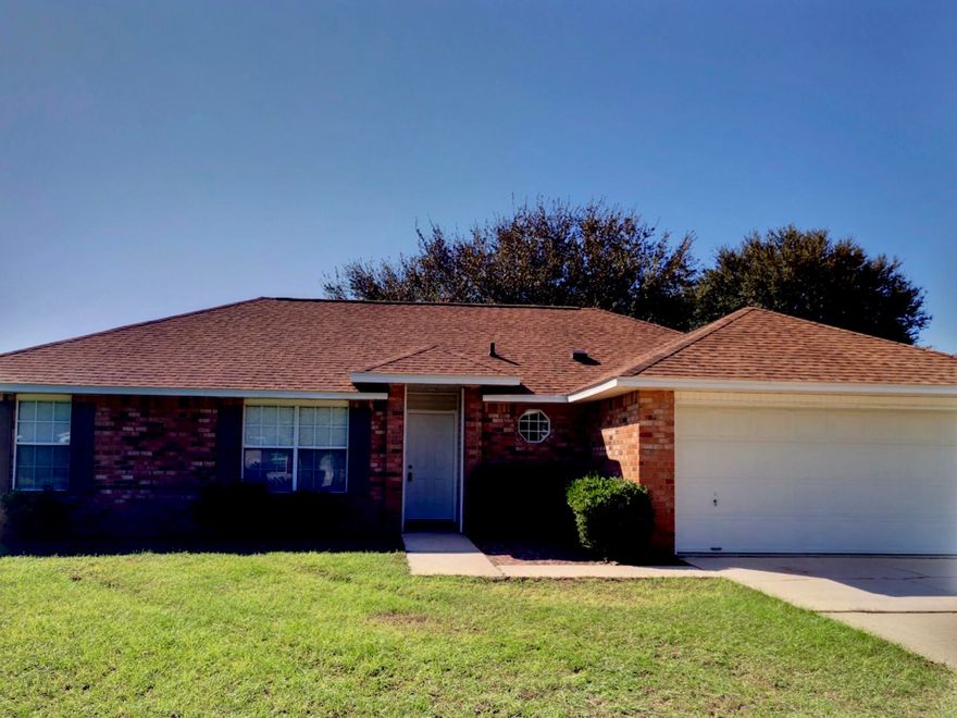 This all brick home is tucked away in Countryview Estates a short walk ride away from the local park and minutes away from shopping, restaurants, great schools, the bases and the beach! NEW ROOF (OCT 2018), NEWER HVAC (SEPT 2017), UPDATED kitchen cabinets with slow to close drawers, Tile throughout the home and a LARGE privacy fenced back yard with a mature gorgeous tree that offers tons of shade! The home features raised ceilings and a split floorplan and is ready for you to make it your own! Owner has had a WDO inspection made for buyers peace of mind and is offering a 1 year home warranty with full price offer!